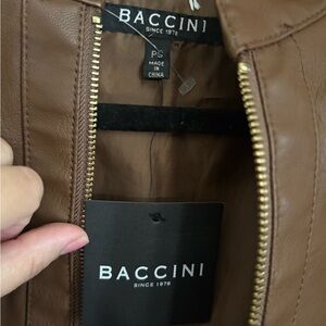 Brown faux leather jacket